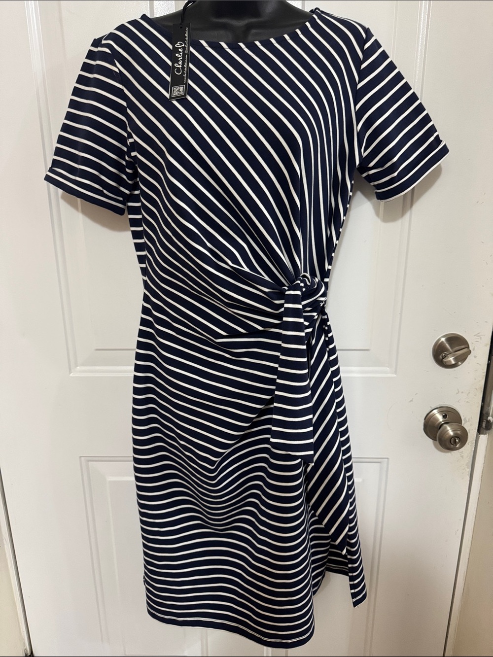 Charlie B Striped Midi Tie-Front Dress. Nothing says summer like stripes!